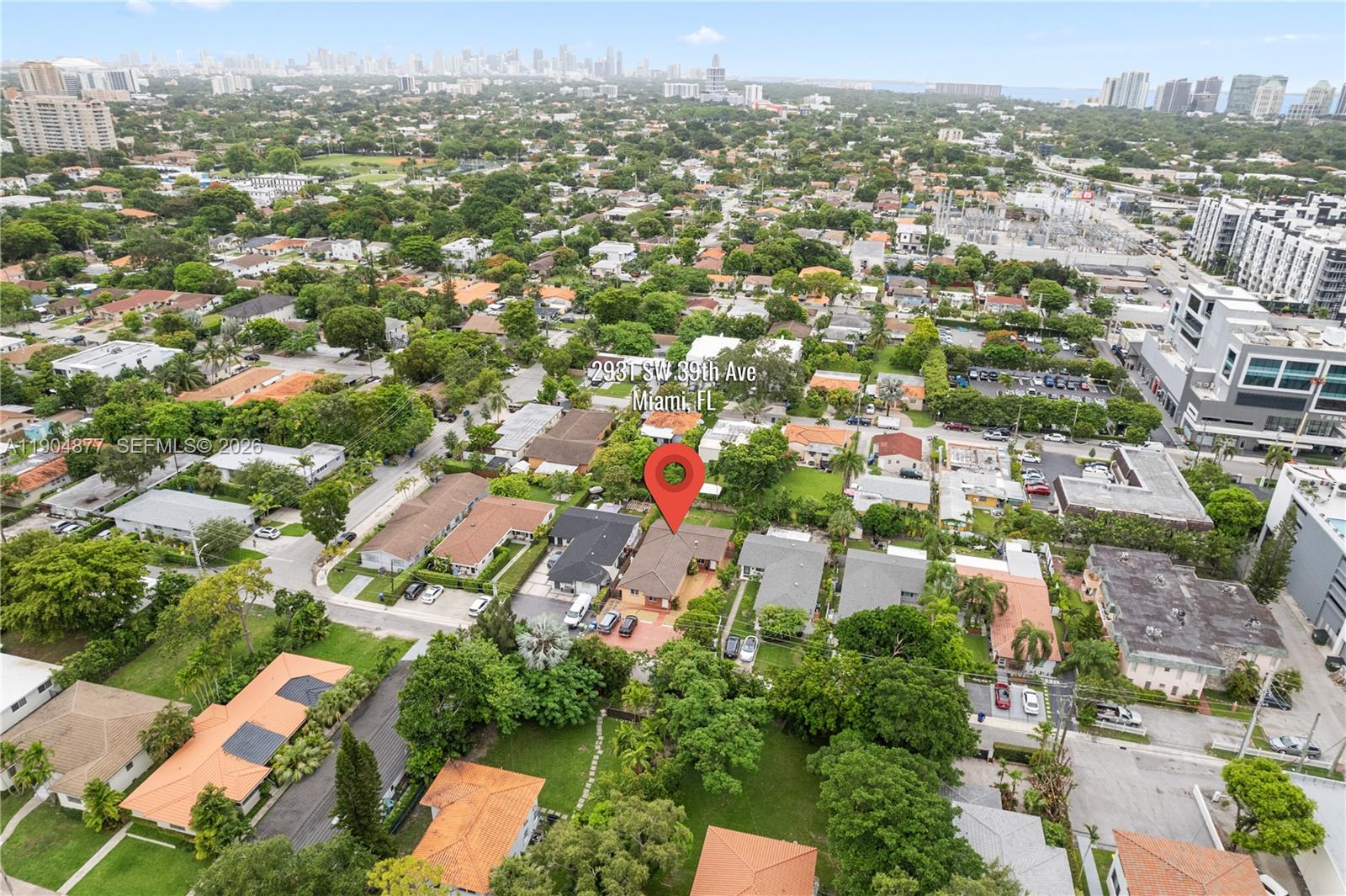 2931 Southwest 39th Avenue Miami, FL 33134 - Photo 21 of 27 an aerial view of residential houses with city view