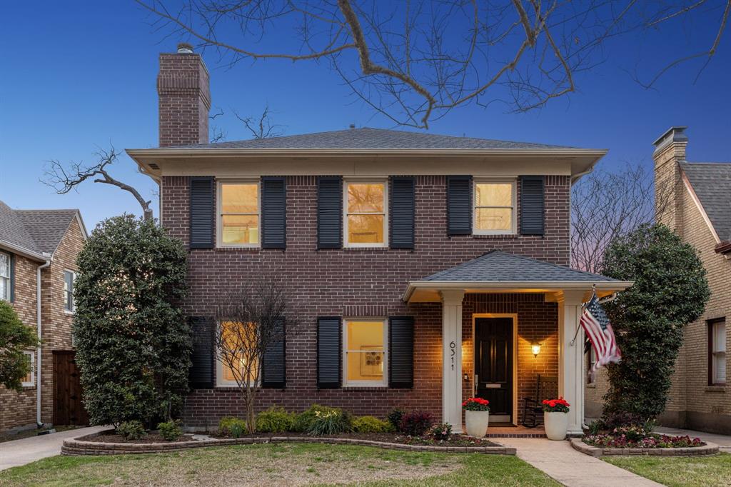 a front view of a house