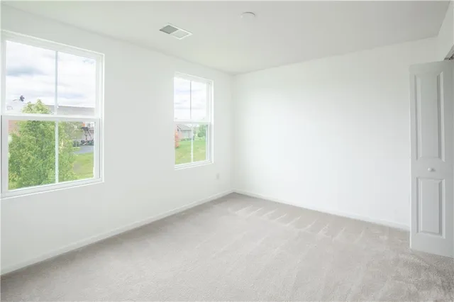 an empty room with a window
