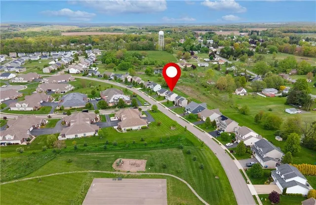 an aerial view of a city