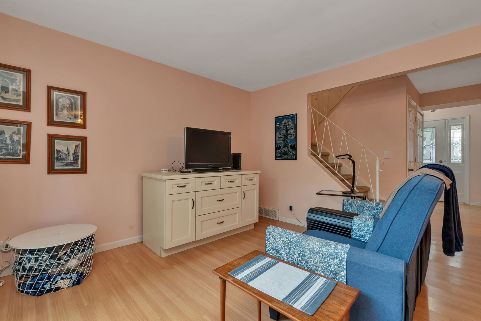 522 Julie Road Bolingbrook, IL 60440 - Photo 6 of 28 a bedroom with furniture and a flat screen tv