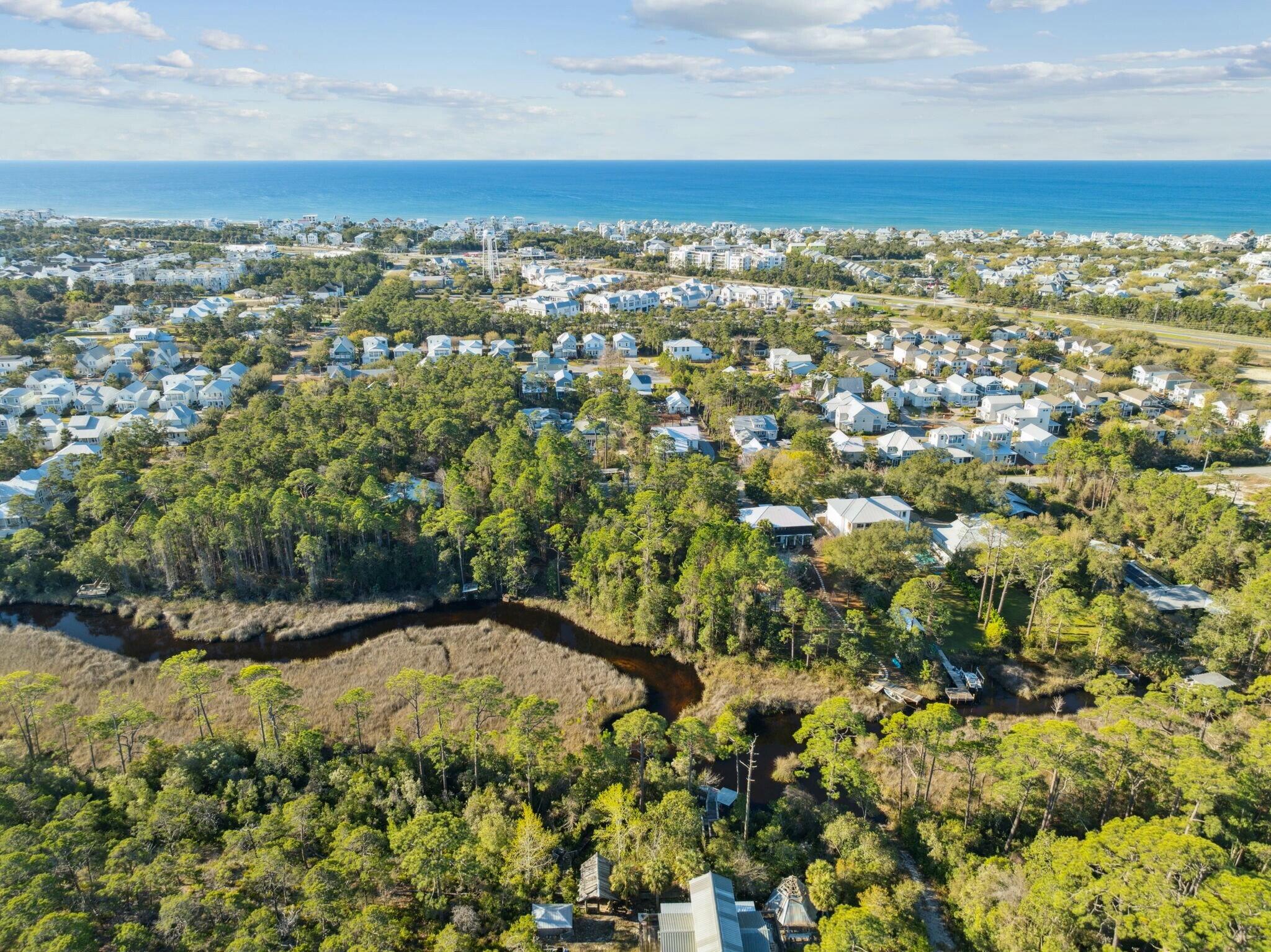 Lot 5 West Shore Dr Inlet Beach Inlet Beach, FL 32461 - Photo 4 of 32 an aerial view of residential houses with city view