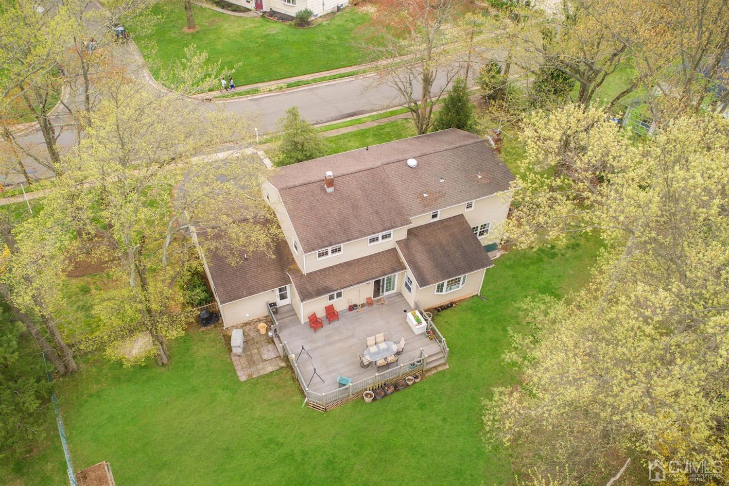 7 Chandler Road Edison, NJ 08820 - Photo 8 of 17 an aerial view of residential house with outdoor space and trees all around