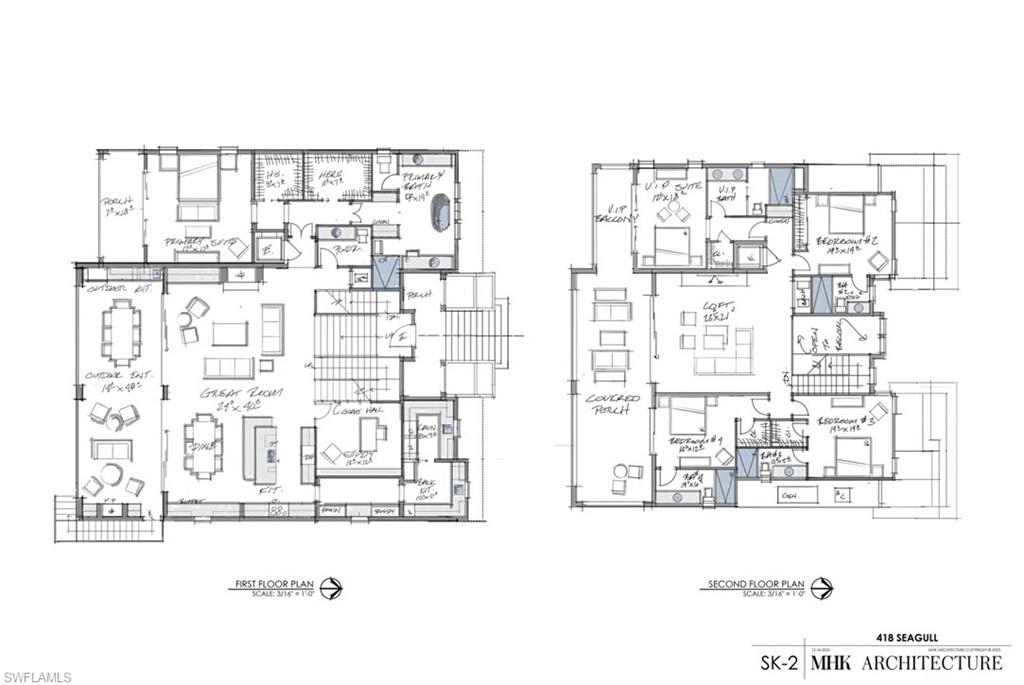 418 Seagull Avenue Naples, FL 34108 - Photo 36 of 36 a black and white photo of a living room
