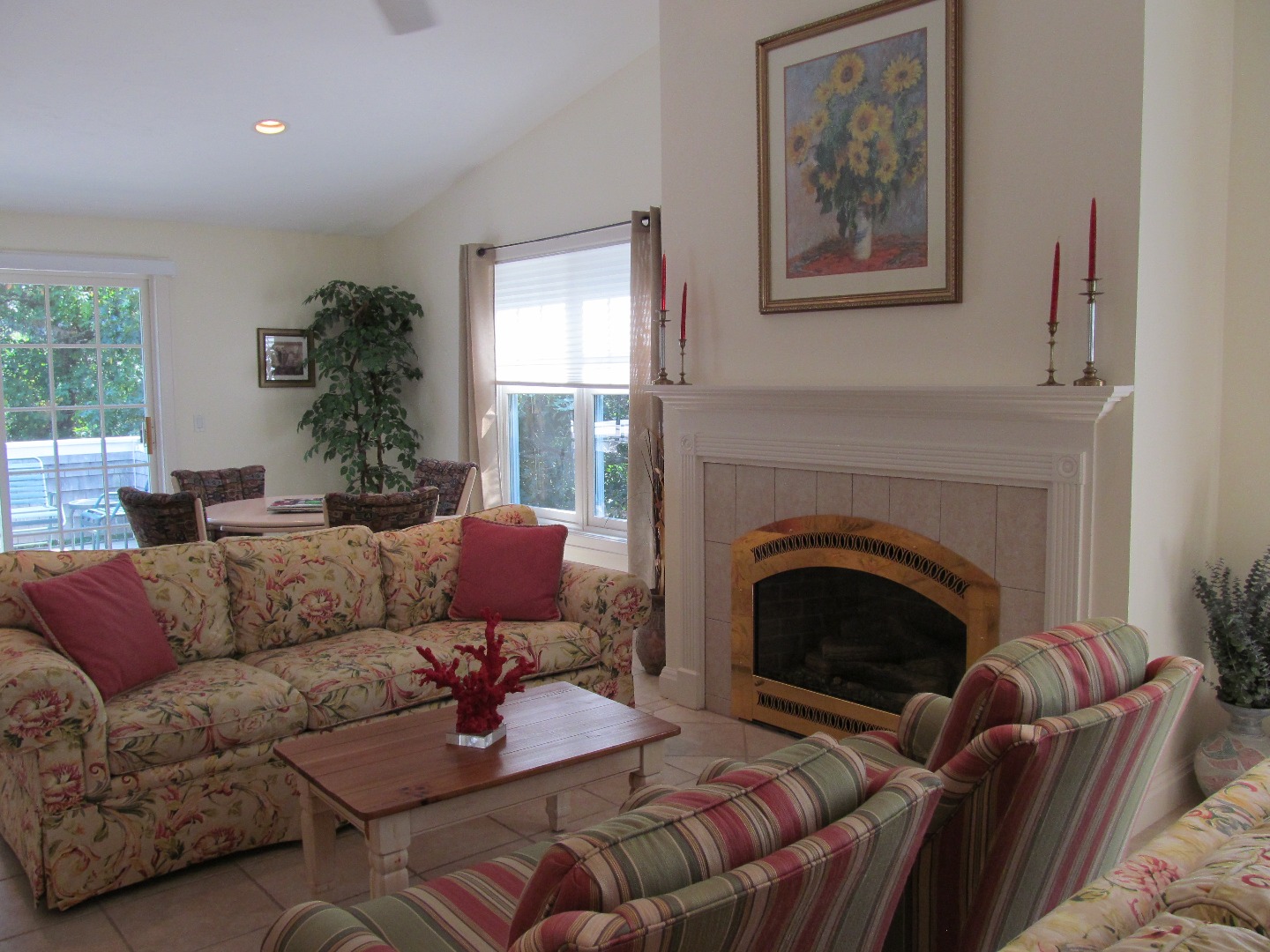 109 Herring Creek Road Edgartown, MA 02539 - Photo 16 of 16 a living room with furniture or couch and a fireplace