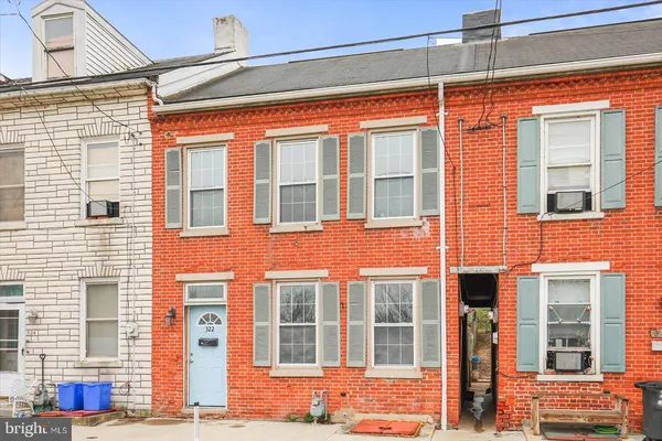 front view of a brick building