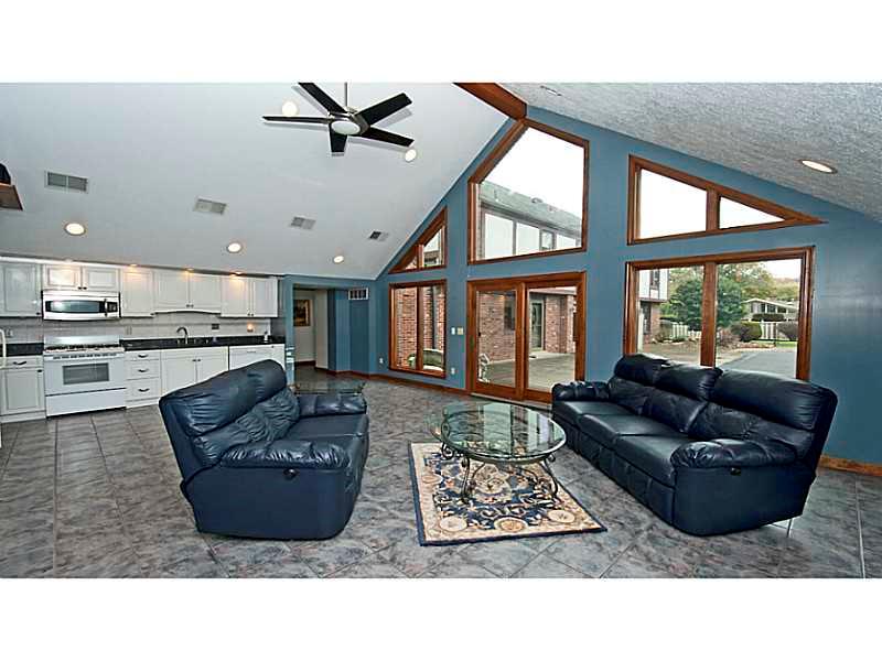 346 Germain Road Wexford, PA 15090 - Photo 8 of 20 Great Room. Vaulted ceiling and large windows overlook the pool in this great room with a complete kitchen and radiant heat flooring.