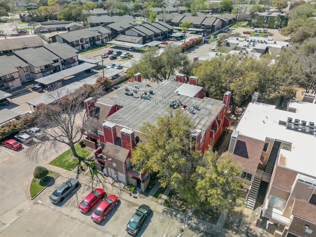 9821 Walnut Street, Unit 204 Dallas, TX 75243 - Photo 32 of 32 an aerial view of a house with a yard