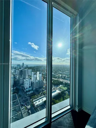 a view of sky from window