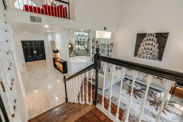 a view of a living room and dining room