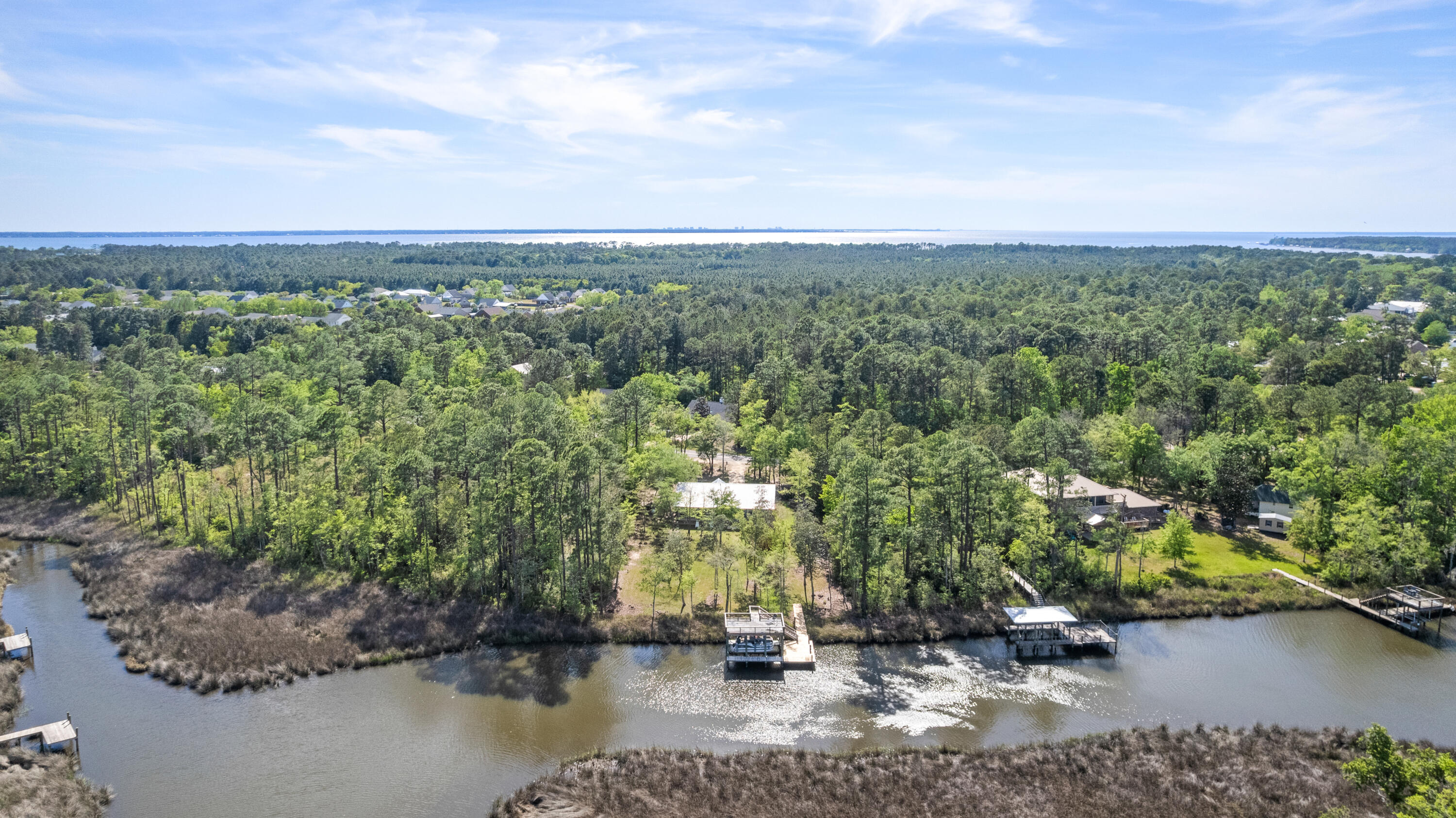 528 Bay Grove Road Freeport, FL 32439 - Photo 58 of 68 an aerial view of a houses with lake view