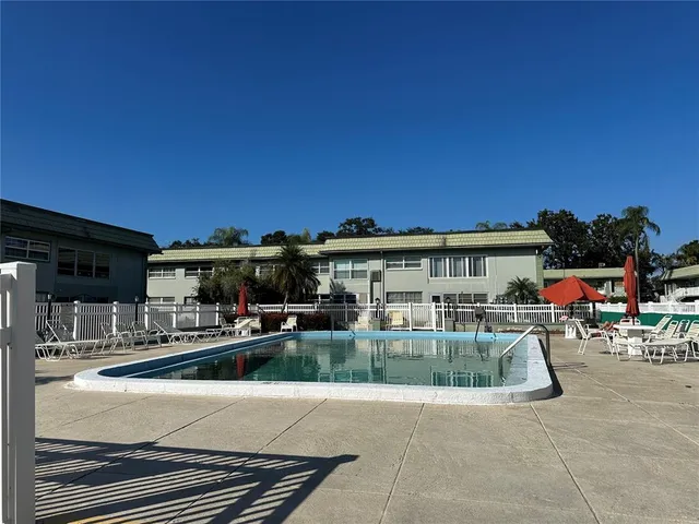 a view of a building from a yard