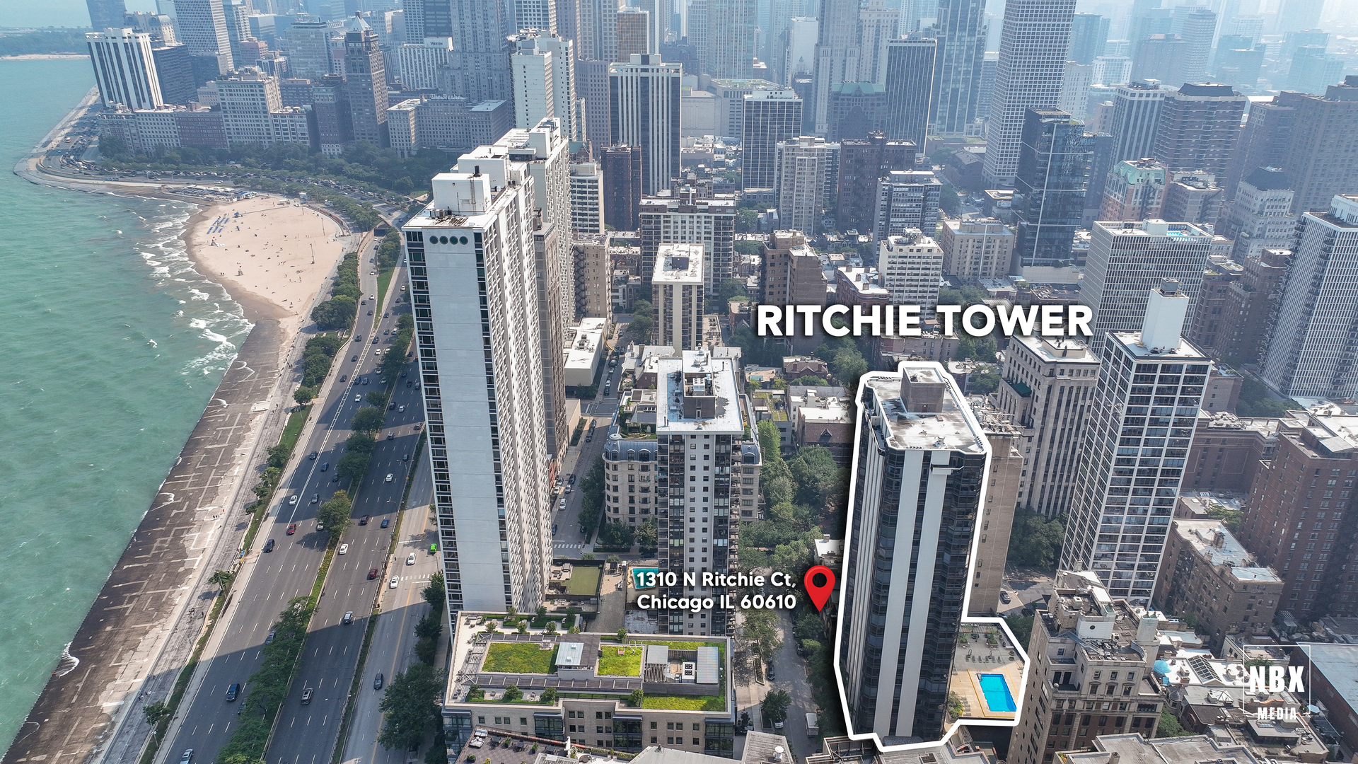 a view of a city with tall buildings