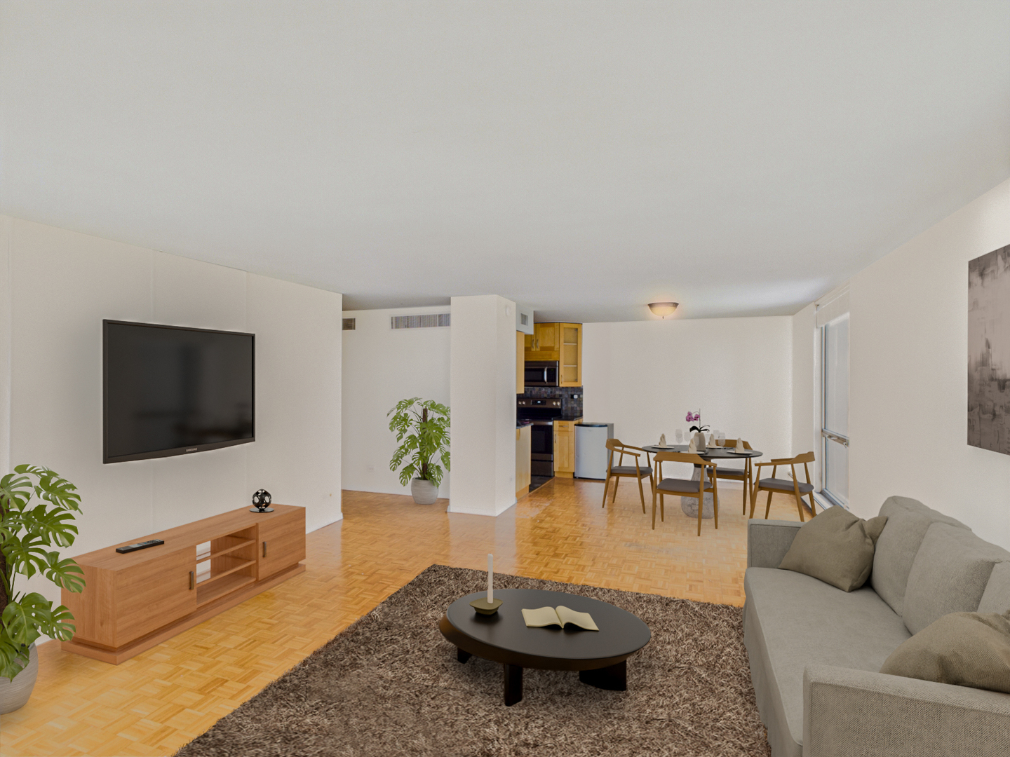 1310 North Ritchie Court, Unit 7D Chicago, IL 60610 - Photo 3 of 38 a living room with furniture and a flat screen tv