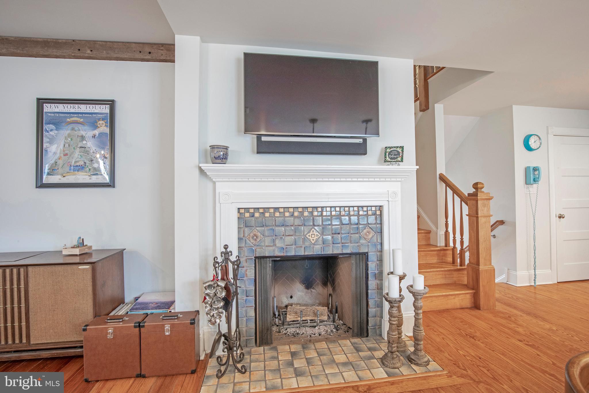 193 Decatur Street Doylestown, PA 18901 - Photo 13 of 47 Wood burning Fireplace with Mercer tile