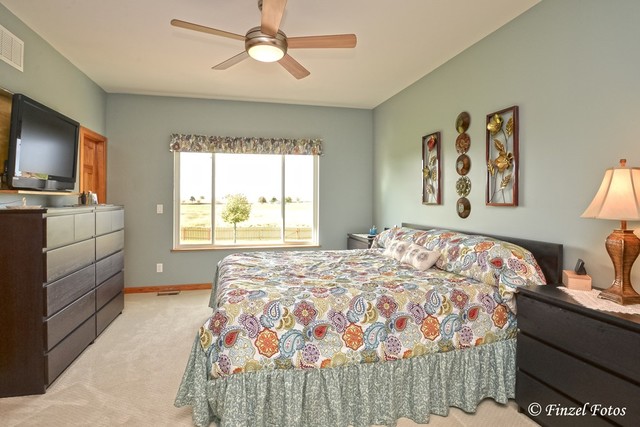 30813 Lincoln Road Genoa, IL 60135 - Photo 11 of 20 a bedroom with a bed and a flat screen tv