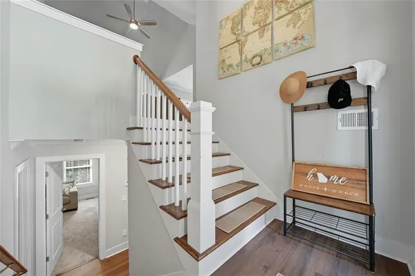 a view of entryway with a front door