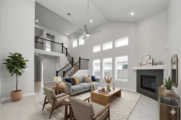 wooden floor in an empty room with a fireplace