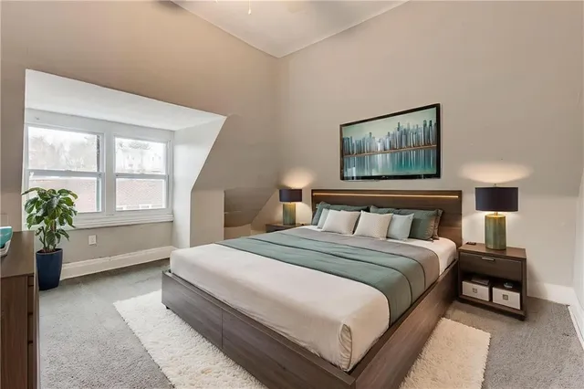 an empty room with a window