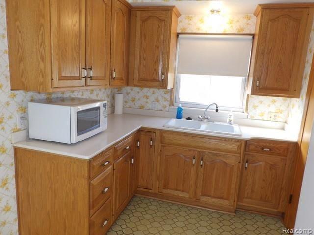 14841 Champaign Road Allen Park, MI 48101 - Photo 17 of 41 17. OAK RAISED PANEL CABS + DOUBLE SINK WITH DISPOSAL!