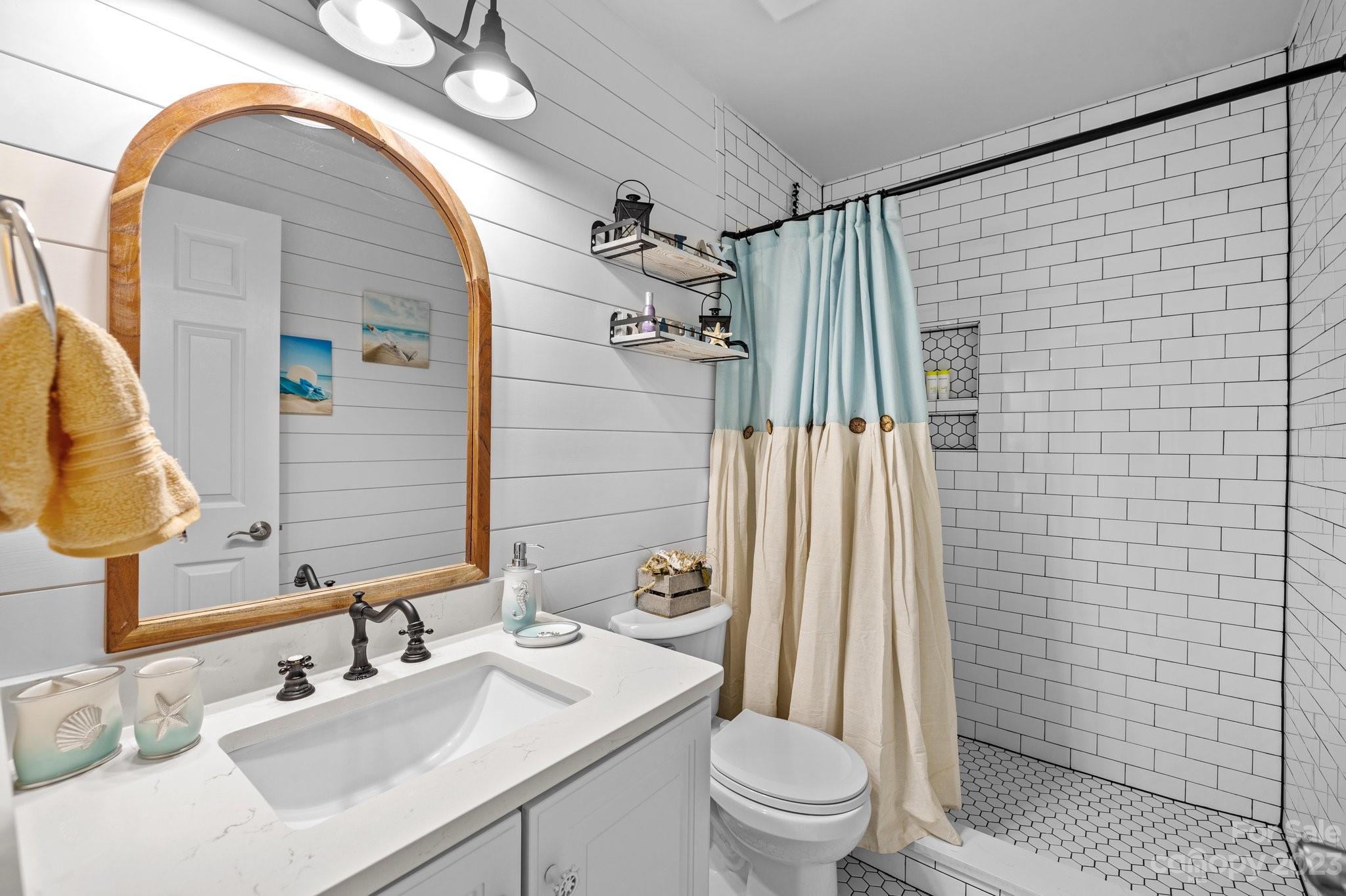 10834 Hellebore Road Charlotte, NC 28213 - Photo 20 of 41 a bathroom with a sink a toilet and shower