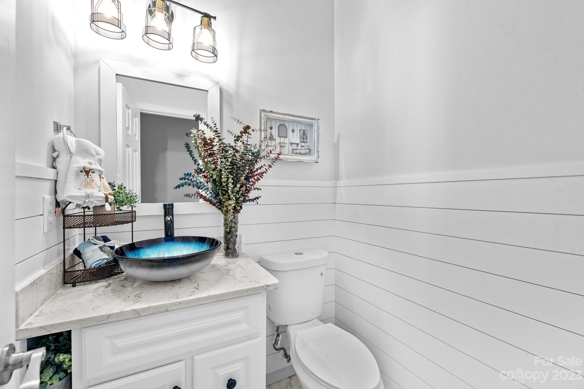10834 Hellebore Road Charlotte, NC 28213 - Photo 30 of 41 a bathroom with a toilet a sink and mirror