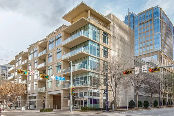 a view of a building with a street