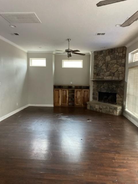 5710 Desert Oak Way Spring, TX 77379 - Photo 17 of 30 an empty room with wooden floor fireplace and windows