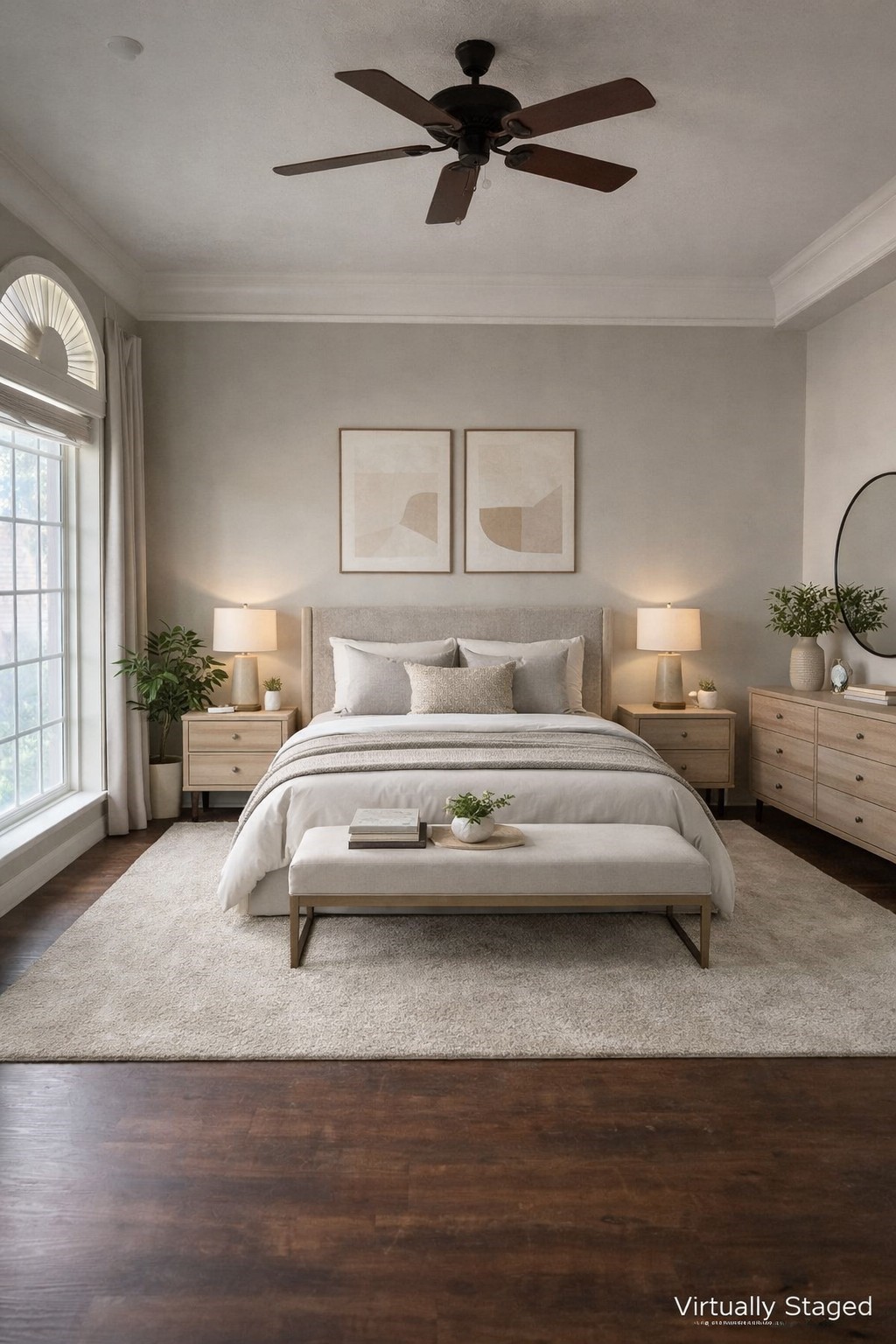 5710 Desert Oak Way Spring, TX 77379 - Photo 5 of 30 a bedroom with a bed and wooden floor