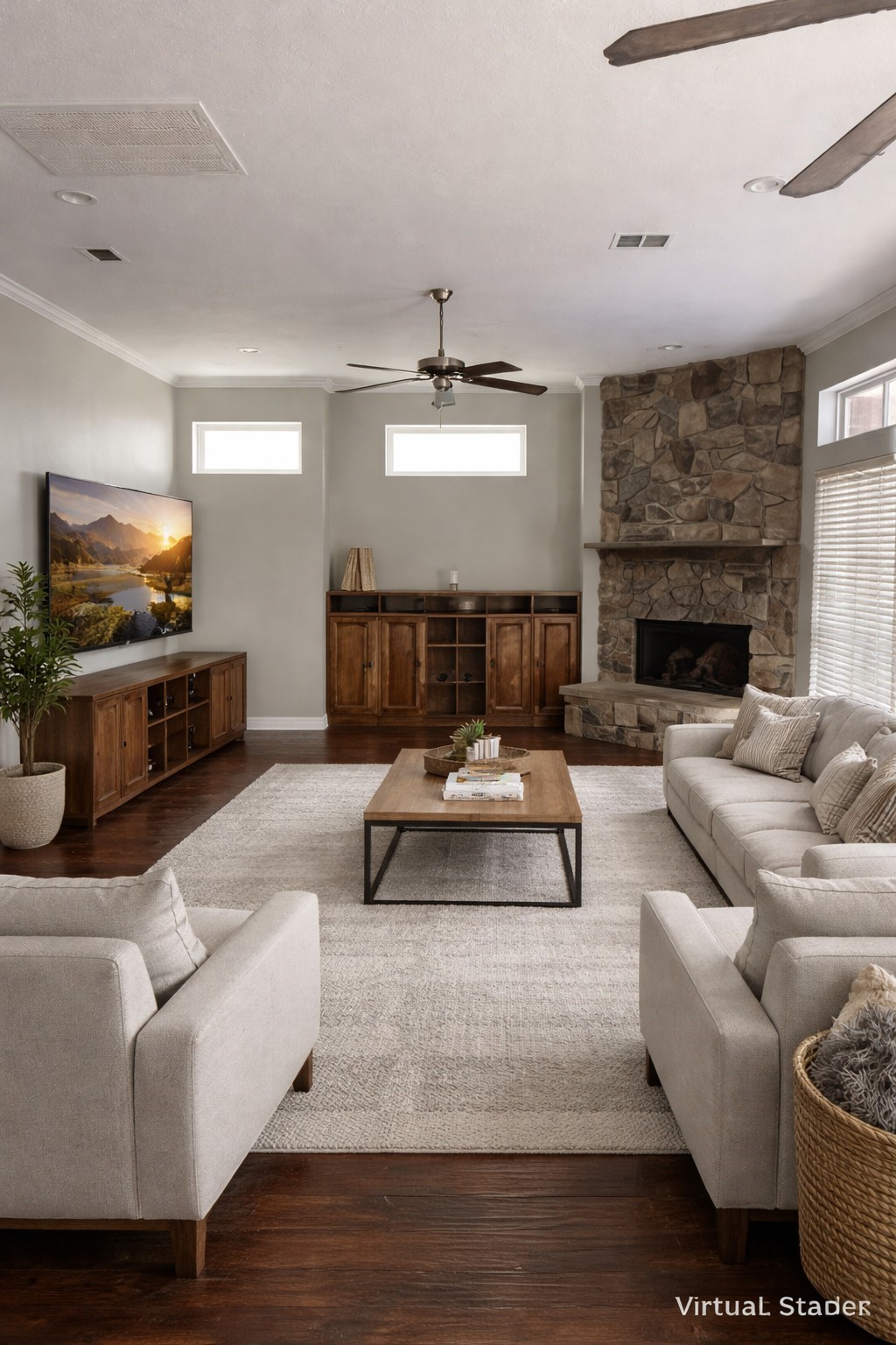 5710 Desert Oak Way Spring, TX 77379 - Photo 6 of 30 a living room with furniture and a fireplace