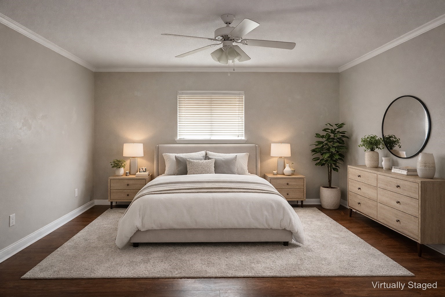 5710 Desert Oak Way Spring, TX 77379 - Photo 9 of 30 a bedroom with a bed and a chandelier