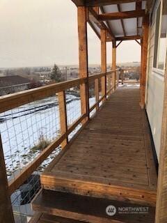 411 Southwest College Avenue Wilbur, WA 99185 - Photo 38 of 40 a view of a balcony with wooden floor