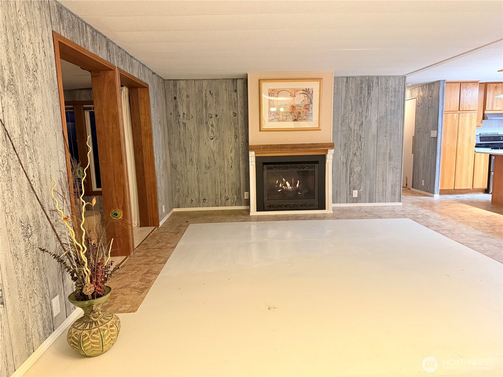 411 Southwest College Avenue Wilbur, WA 99185 - Photo 6 of 40 a view of livingroom with furniture and a fireplace