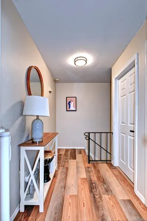 a view of a living room hardwood floor
