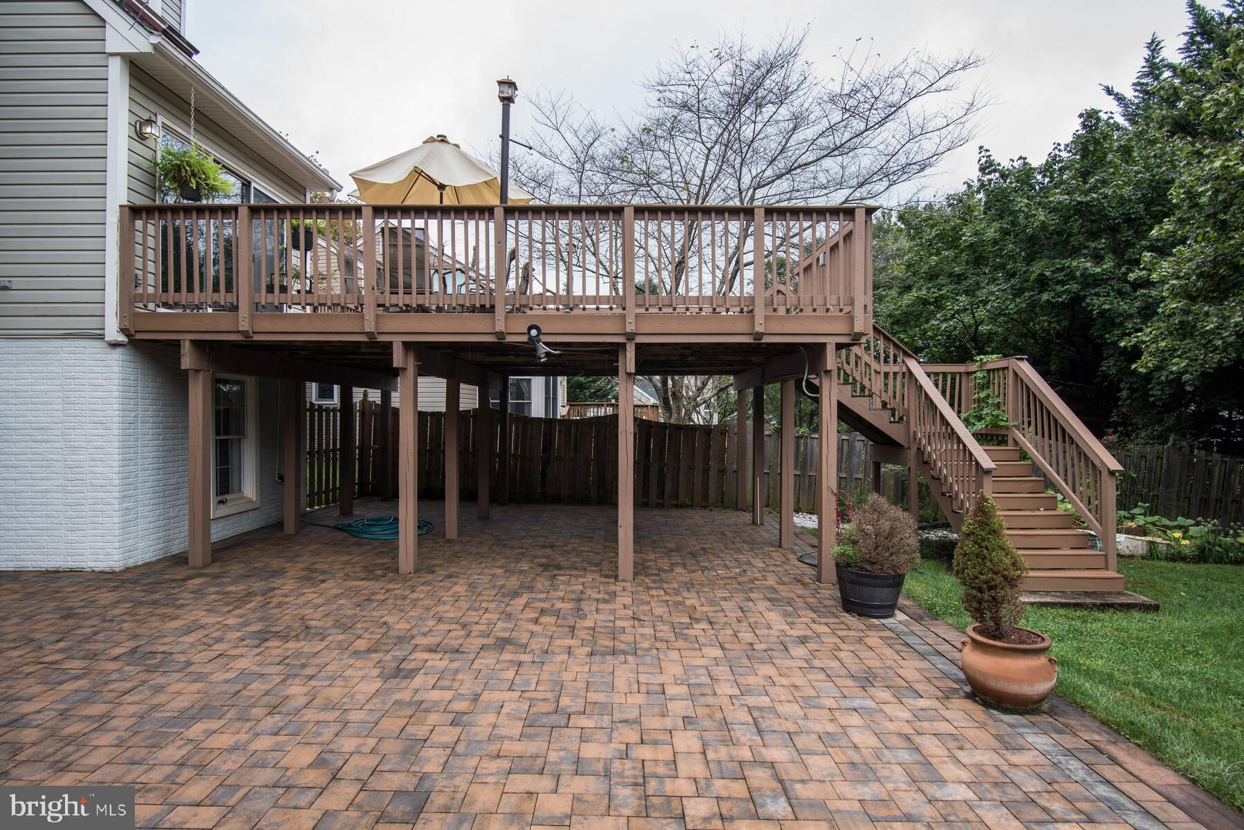 18837 Falling Star Road Germantown, MD 20874 - Photo 38 of 40 Rear Deck & Paver Patio