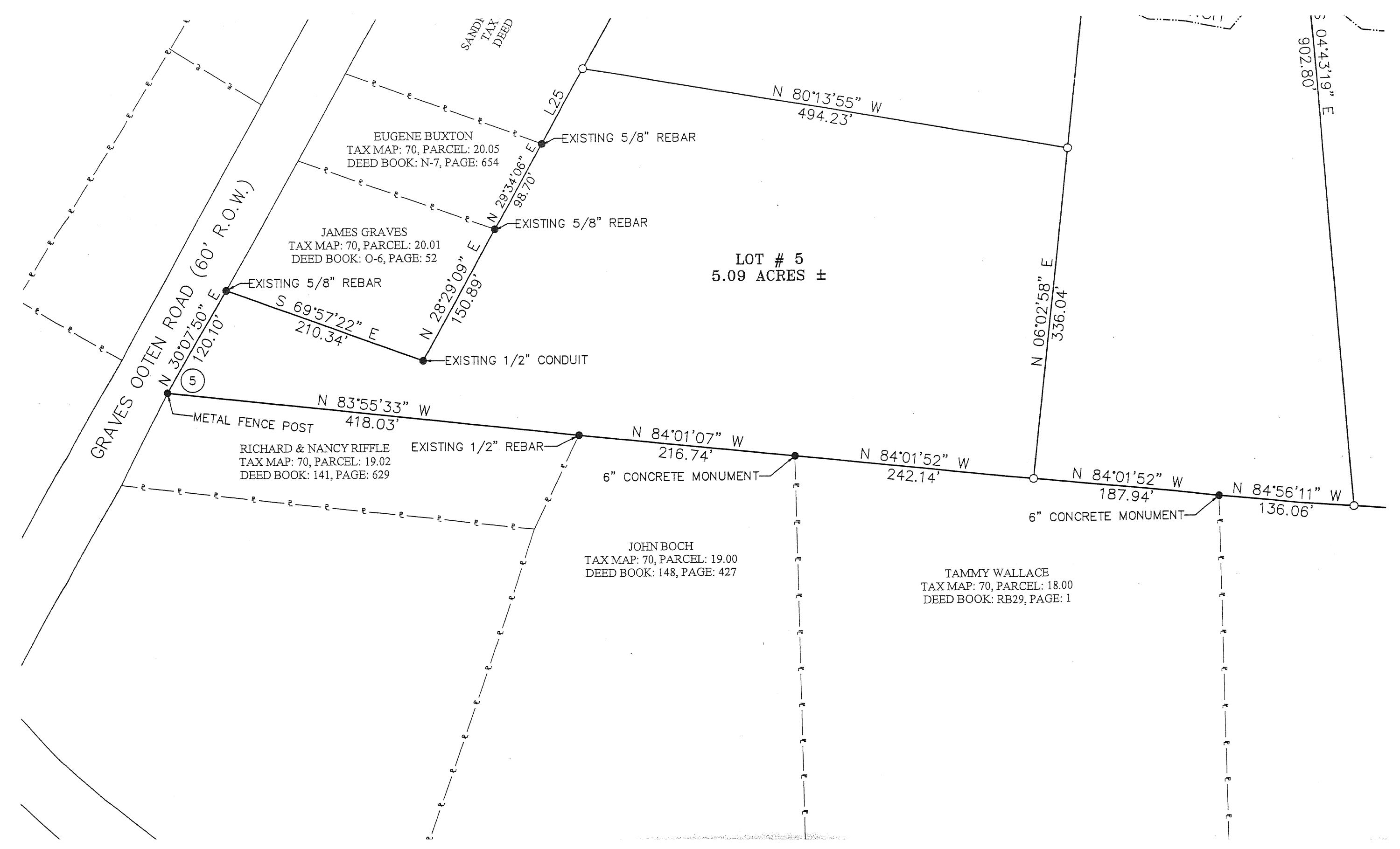Ooten Road Deer Lodge, TN 37726 - Photo 5 of 8 Enlarged area of plat Lot 5