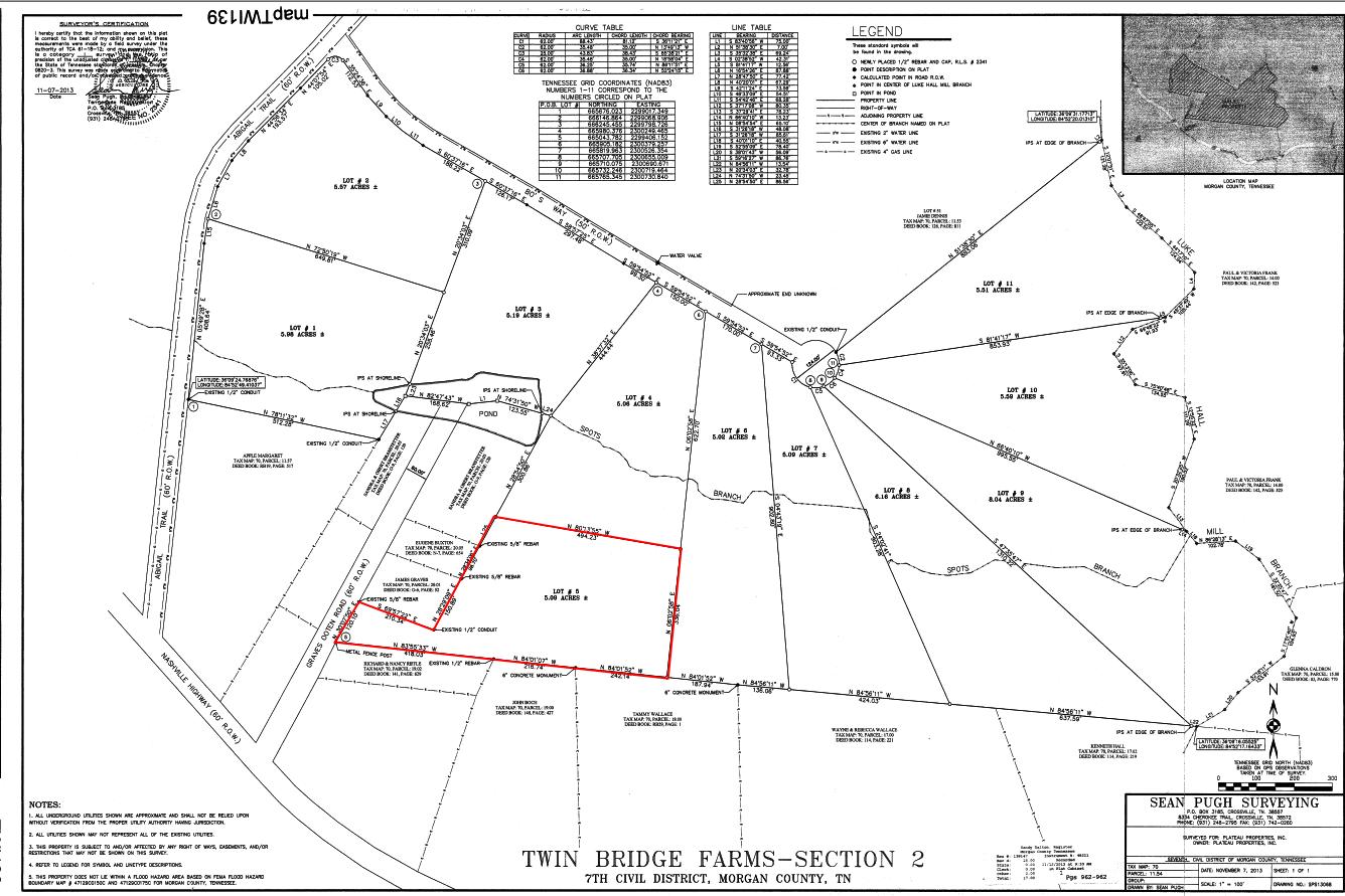 Ooten Road Deer Lodge, TN 37726 - Photo 6 of 8 marked recorded plat