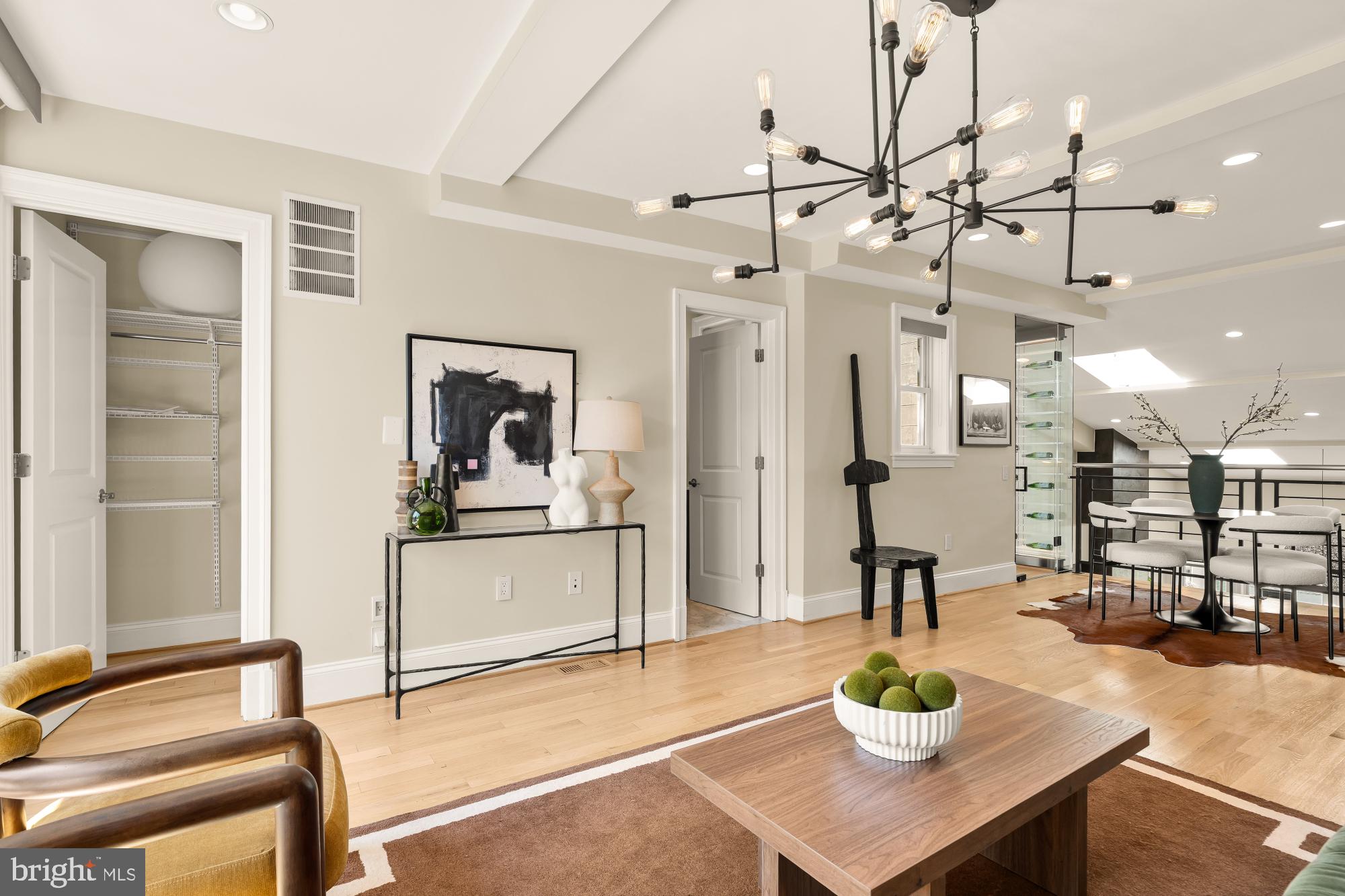 2431 Ontario Road Northwest, Unit 4 Washington, DC 20009 - Photo 40 of 48 a view of a dining room with furniture and a chandelier