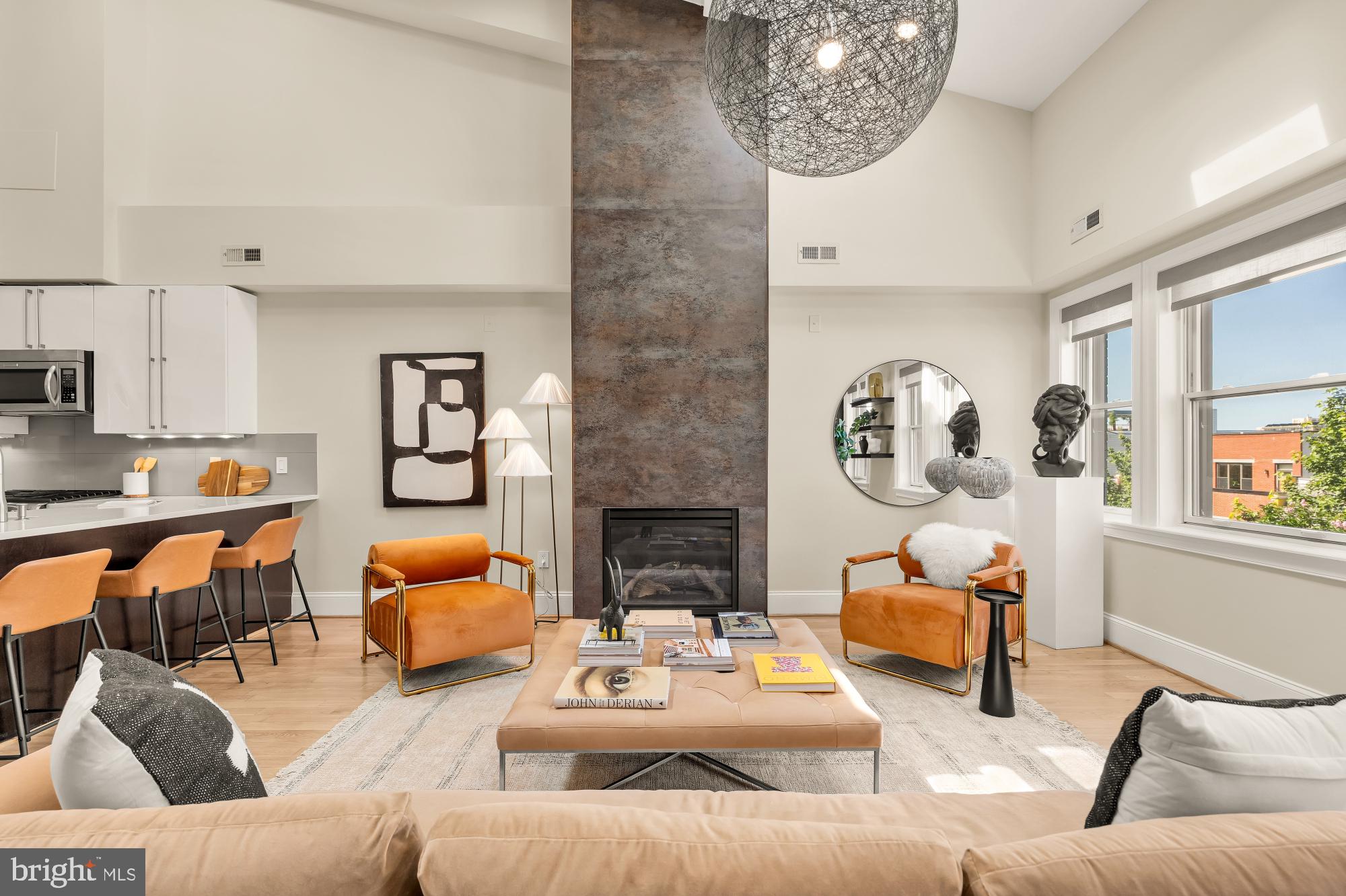 2431 Ontario Road Northwest, Unit 4 Washington, DC 20009 - Photo 8 of 48 a living room with furniture fireplace and window