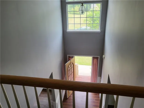 a view of a windows and an entrance