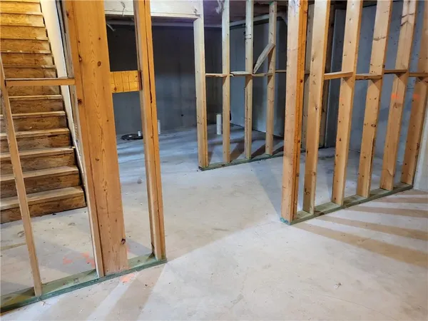 a view of an entryway with staircase