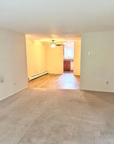 an empty room with a window