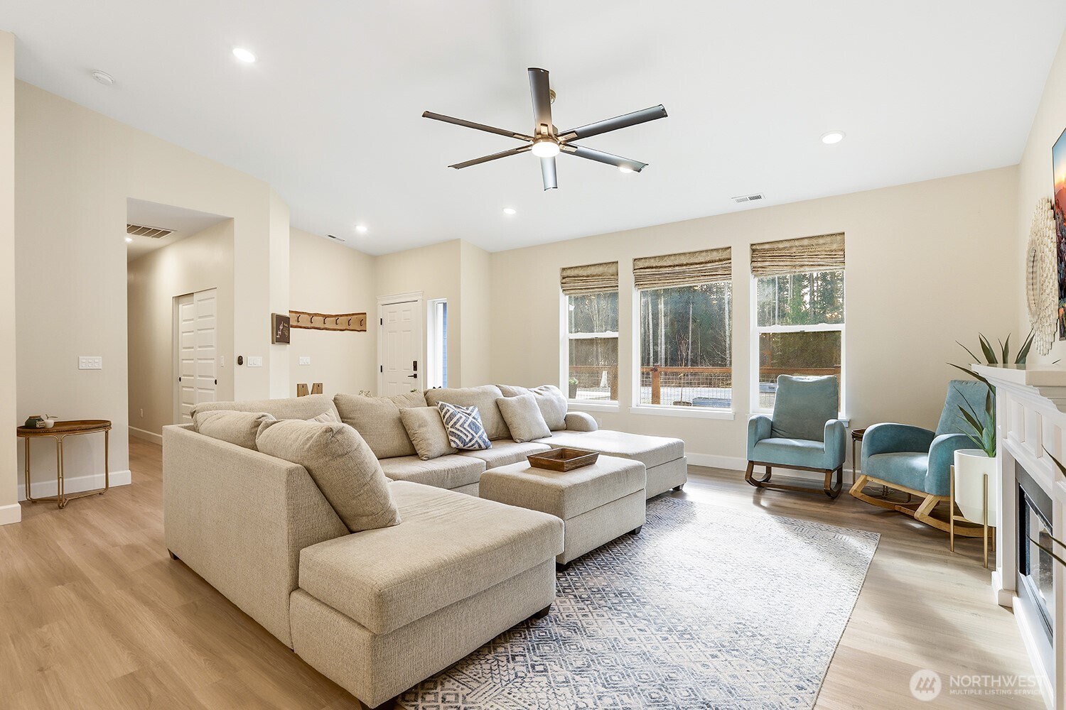 3237 Hilberg Lane Clinton, WA 98236 - Photo 5 of 40 a living room with furniture and a large window