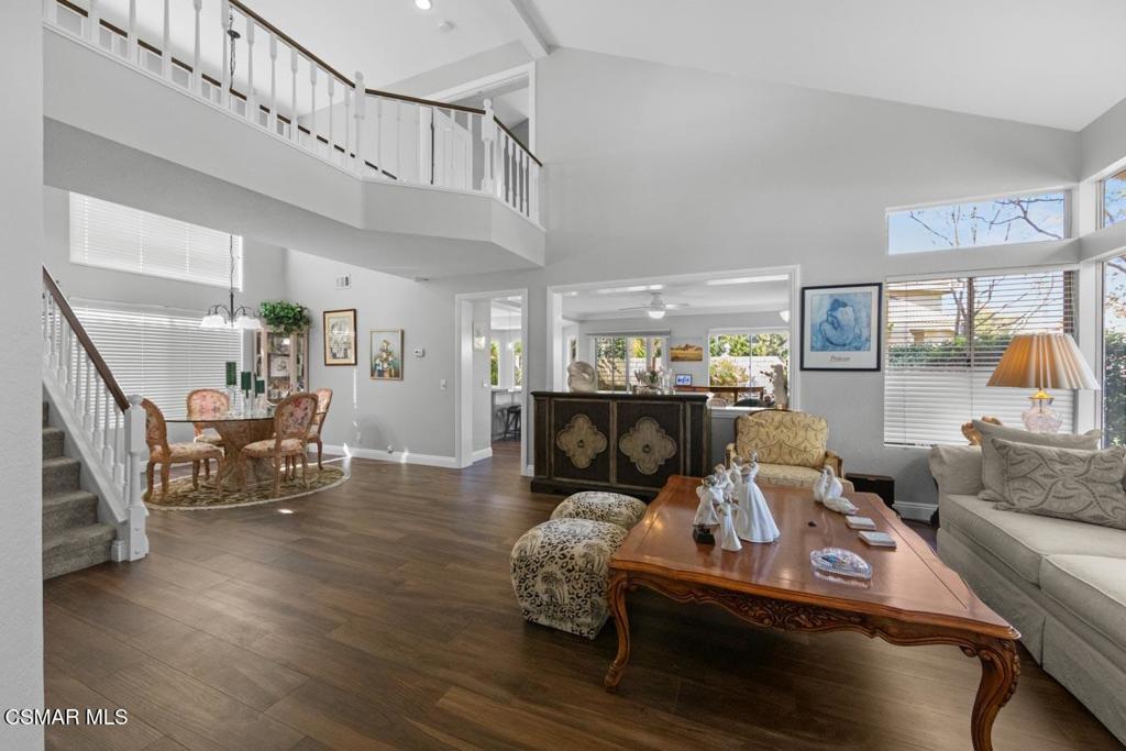 582 Fairfield Road Simi Valley, CA 93065 - Photo 3 of 31 a living room with furniture and a chandelier