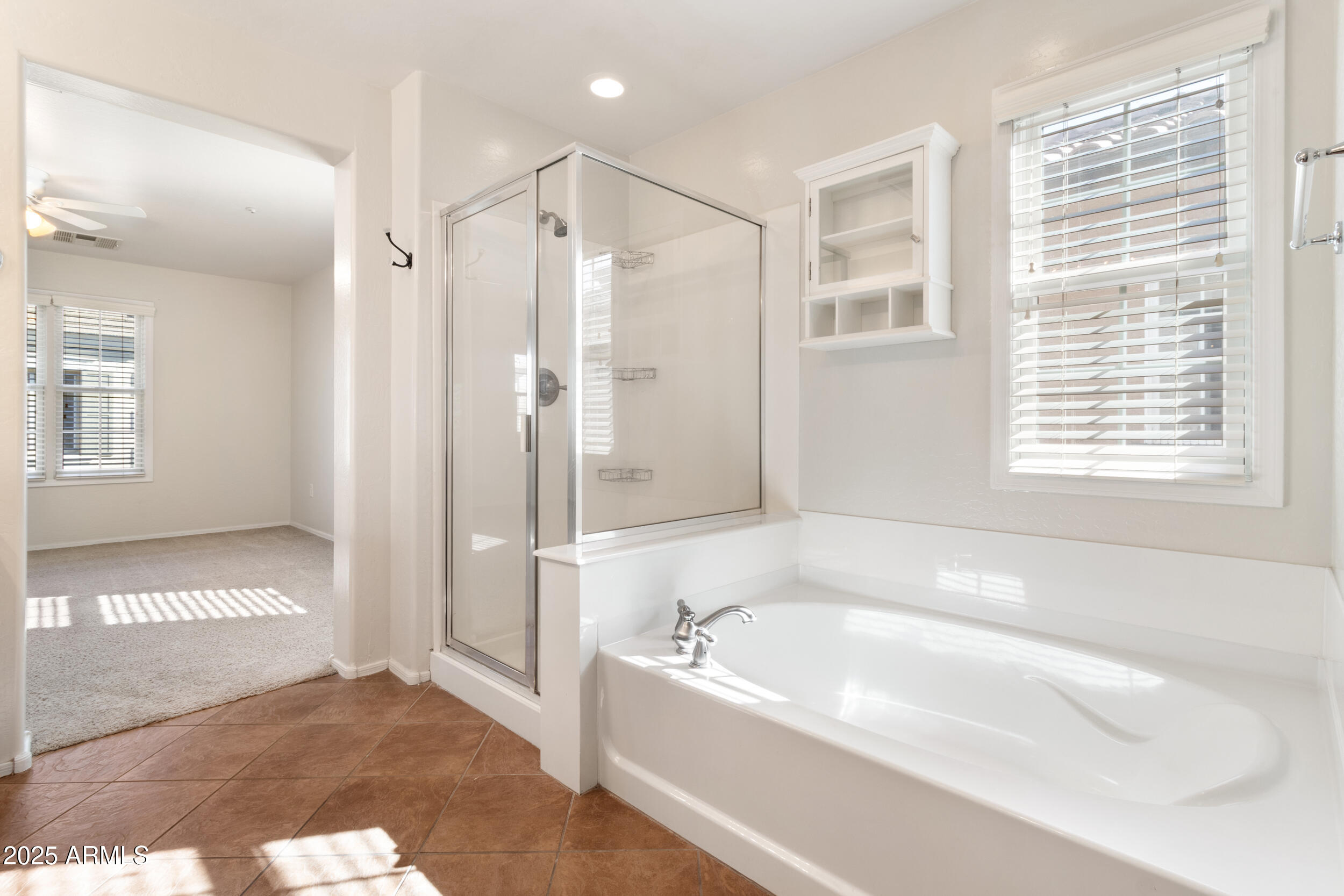 2789 South Key Biscayne Drive Gilbert, AZ 85295 - Photo 23 of 47 a bathroom with a bathtub and a shower