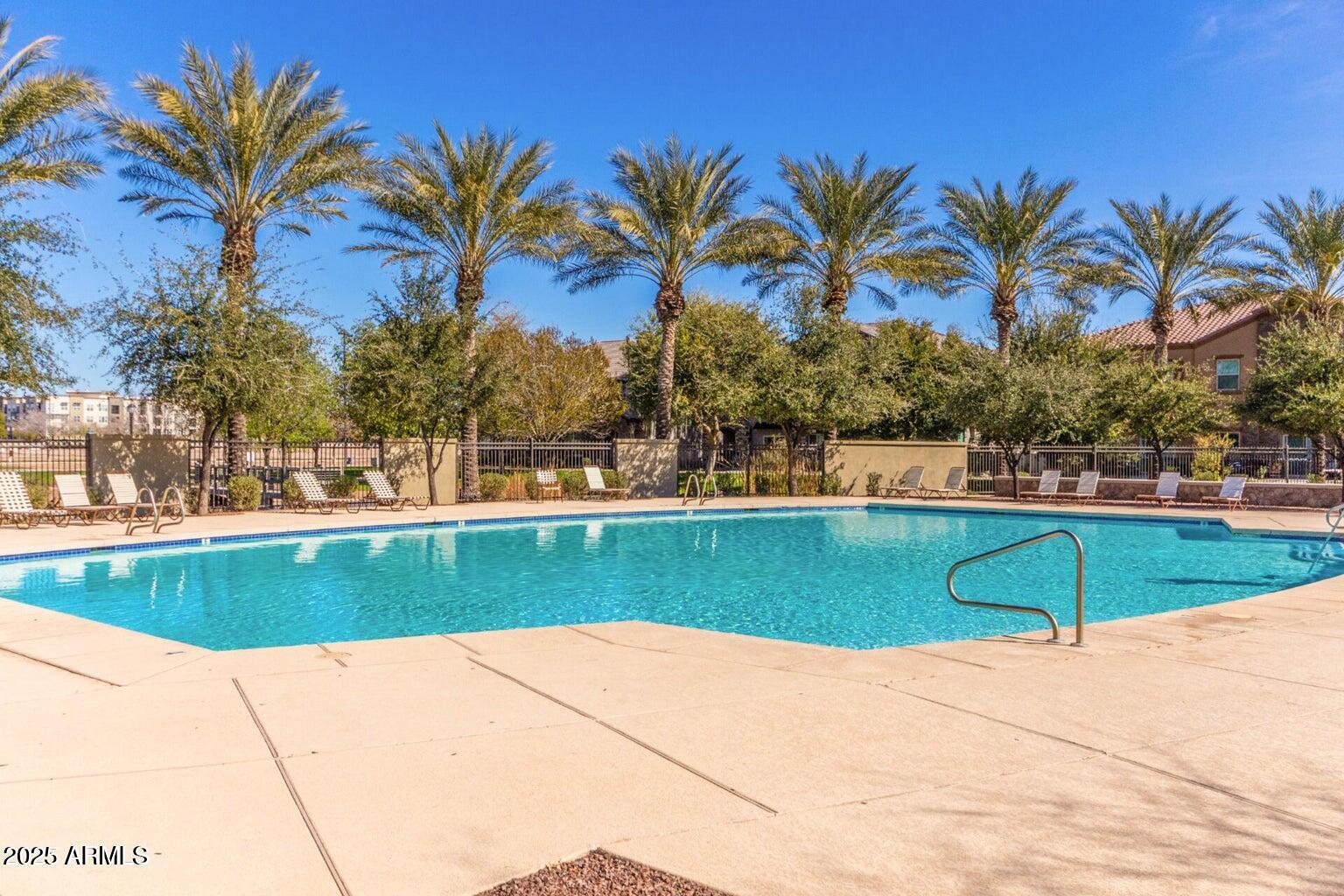 2789 South Key Biscayne Drive Gilbert, AZ 85295 - Photo 36 of 47 a view of a swimming pool and lounge chair
