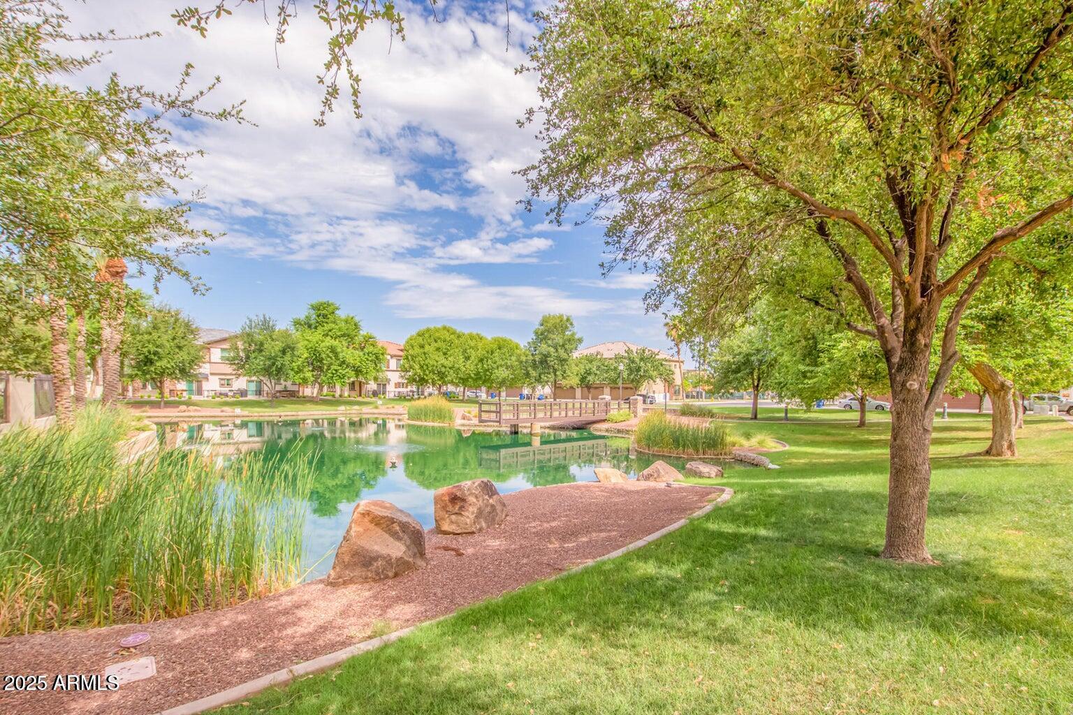 2789 South Key Biscayne Drive Gilbert, AZ 85295 - Photo 45 of 47 a view of a lake with a big yard
