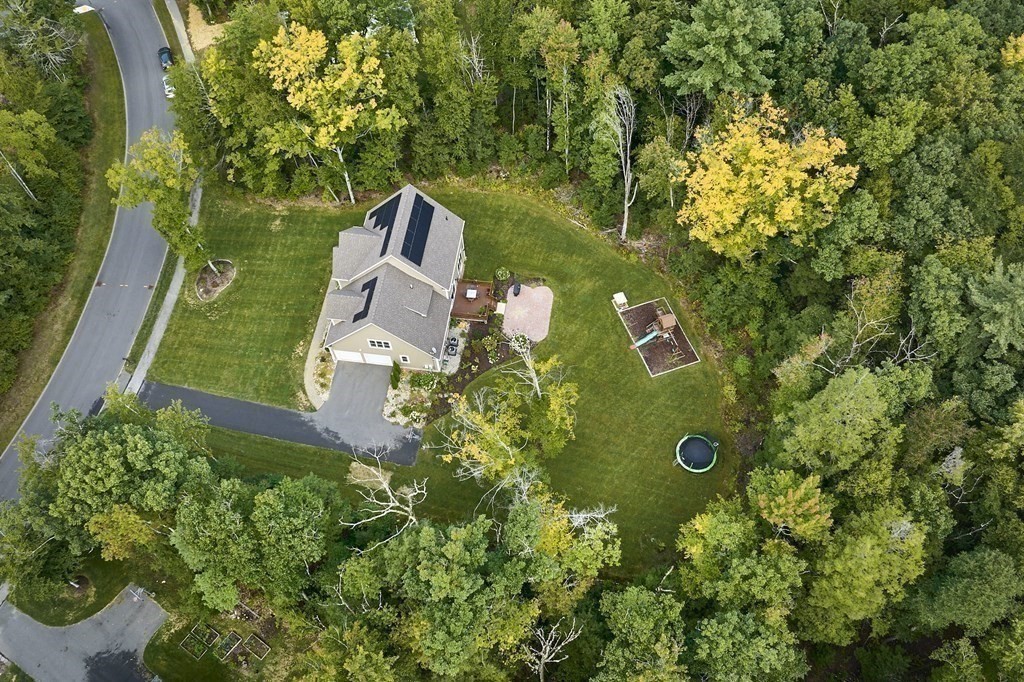107 Concord Way Amherst, MA 01002 - Photo 38 of 41 an aerial view of a house with a garden