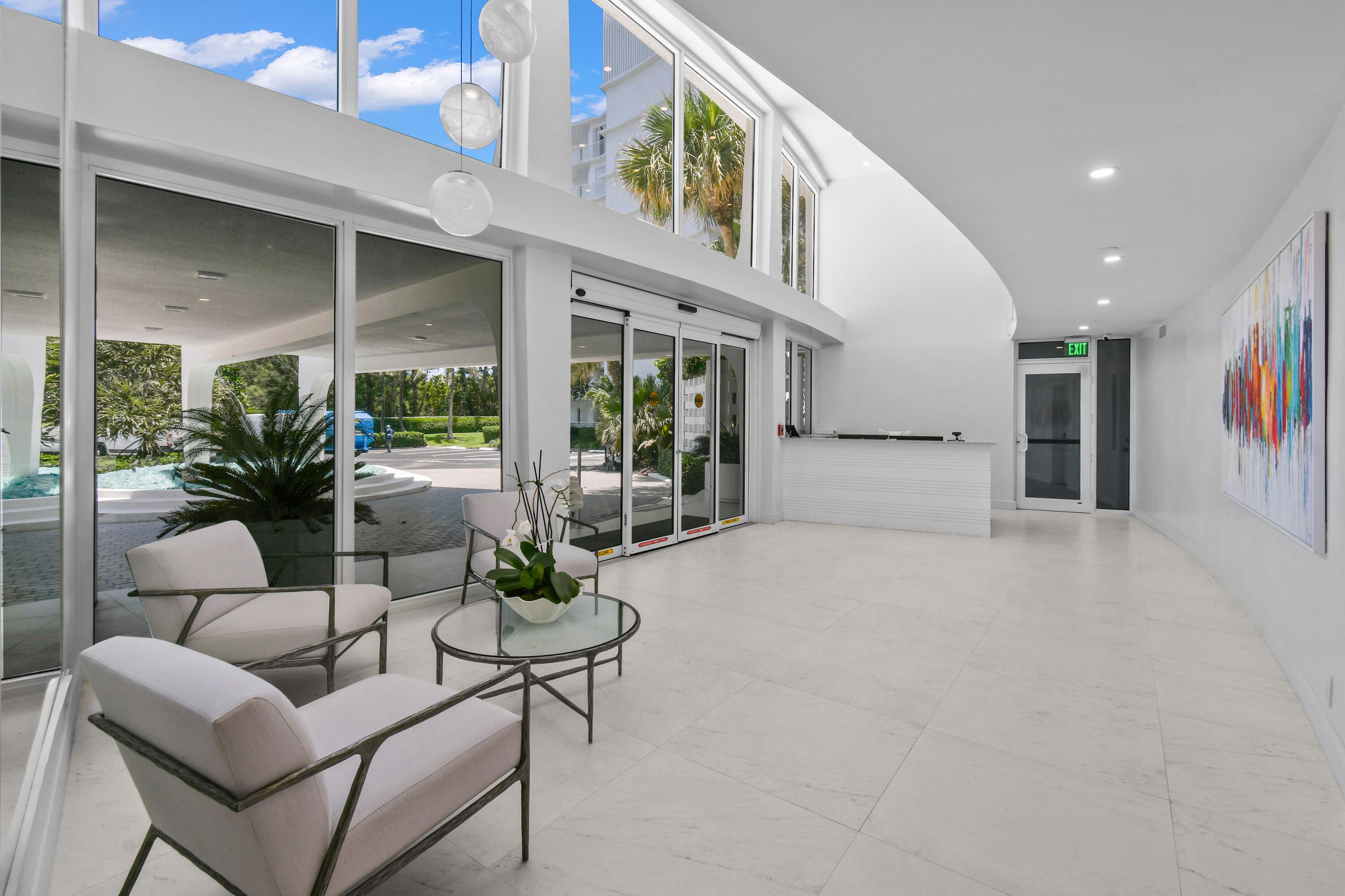 2780 South Ocean Boulevard, Unit 112 Palm Beach, FL 33480 - Photo 51 of 55 a living room with furniture and a large window