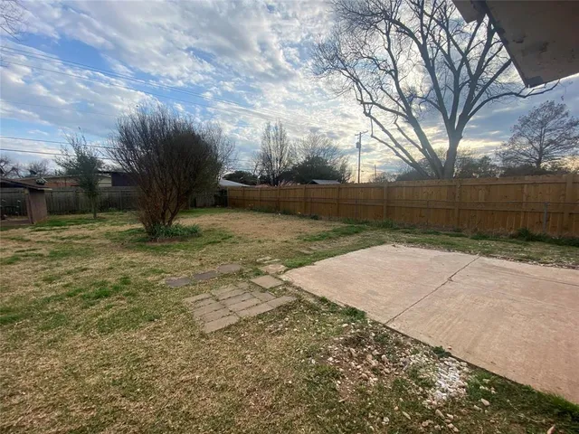 a backyard of a house